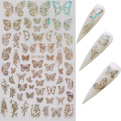36 Silver Butterfly Sticker - NSI NZ Ltd